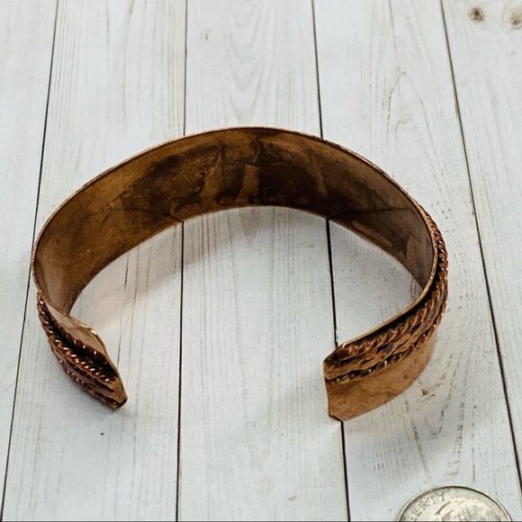 Mexican Copper Cuff Bracelet - Picture 2 of 4